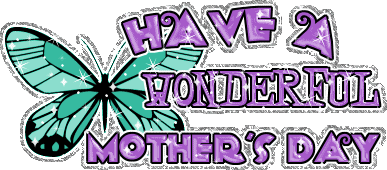 have a wonderful mother's day, violet glitter