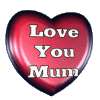 love you mom, animated heart