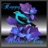 HAPPY MOTHERS DAY, BLUE TEXT