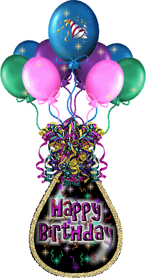 HAPPY BIRTHDAY BALLOONS, DIFFERENT COLORS