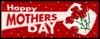 HAPPY MOTHERS DAY, RED BACKGROUND