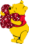 Winnie With Heart Glitter