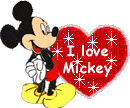 I Love Mickey Glitter