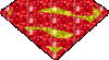 Superman Red Sign Glitter