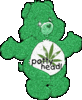 Potty Head Green Teddy Bear
