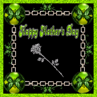 Mothers day green butterfly