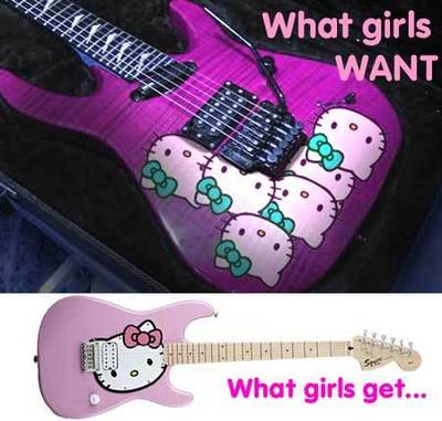 What Girls Want ,what Girls Get. Hello Kitty Guitar