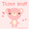 Thank You! Pink text