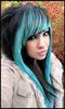 EMO GIRL, BLUE HAIRS