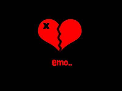 EMO RED HEART
