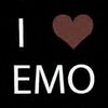 I LOVE EMO , BROWN HEART