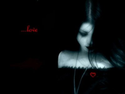 emo love, red text, black background
