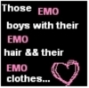 those emo boys with their emo hair their emo clothes