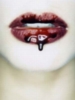 lips, blood, goth 