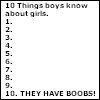 10 things boys know about girls
