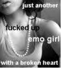emo girl with a broken heart