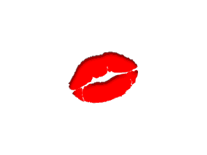 red lips, black background