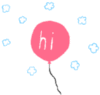 hi, pink balloon