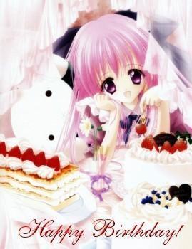 cute_anime girl happy birthday