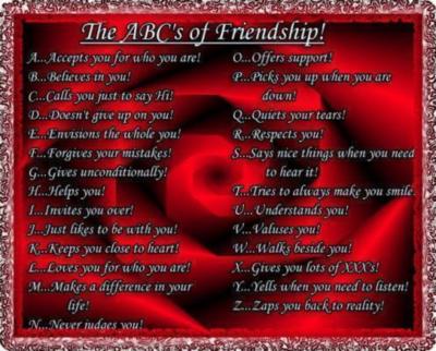 the abc's of friendship!