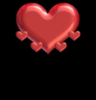 love, red heart, red text