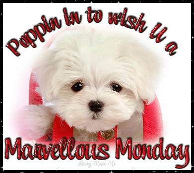 Poppin in to wish U a marvelous Monday
