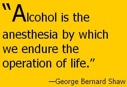 Alcohol is the anesthesia by which we endure the operation of life