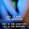 sex isnt the answer sex is the question yes is the answer