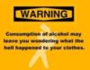 warning of alcohol