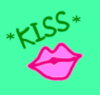 *kiss* green background