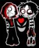 emo couple , red heart