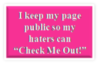 i keep my page public