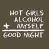 hot girls ,alcohol + myself good night