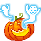 halloween ghosts jack-o-lantern