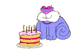 Happy Birthday Cat Exploding Cake