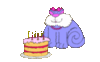 Happy Birthday Cat Exploding Cake