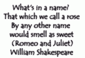 What's In A Name Shakespeare Quote