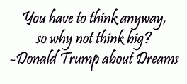 Why Not Think Big - Donald Trump Quote