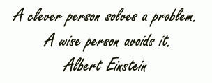 A Wise Person Avoids A Problem - Albert Einstein