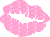 pink glitter kiss