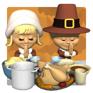 Thanksgiving Pilgrims Giving Thanks
