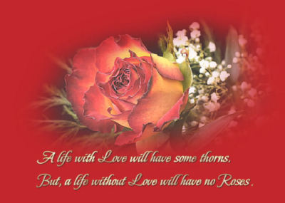a life without love will have no roses