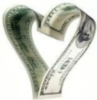 love, money, heart