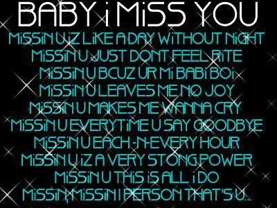 baby i miss you