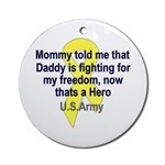 mommy told me that daddy is fighting for my freedom, now that a Hero