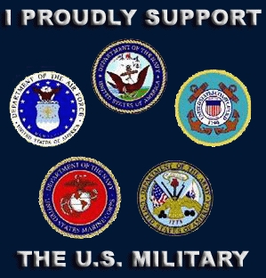 I proudly support the U.S. Military