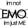 I am not emo  , I am just me