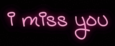 I miss you, black, pink background