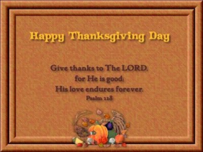 Give thanks to The Lord...