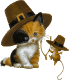 animated thanksgiving cat and mouse